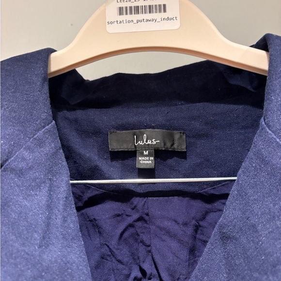 Lulu's Deep Blue Button-Up Vest - Picture 2 of 3